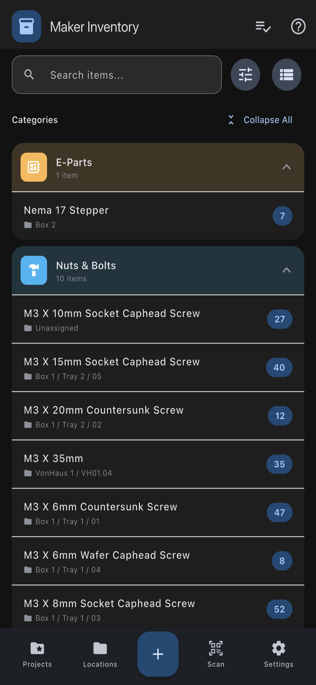 Maker Inventory screenshot: Item Details